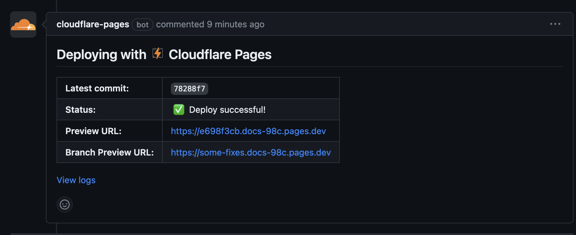 pull request preview